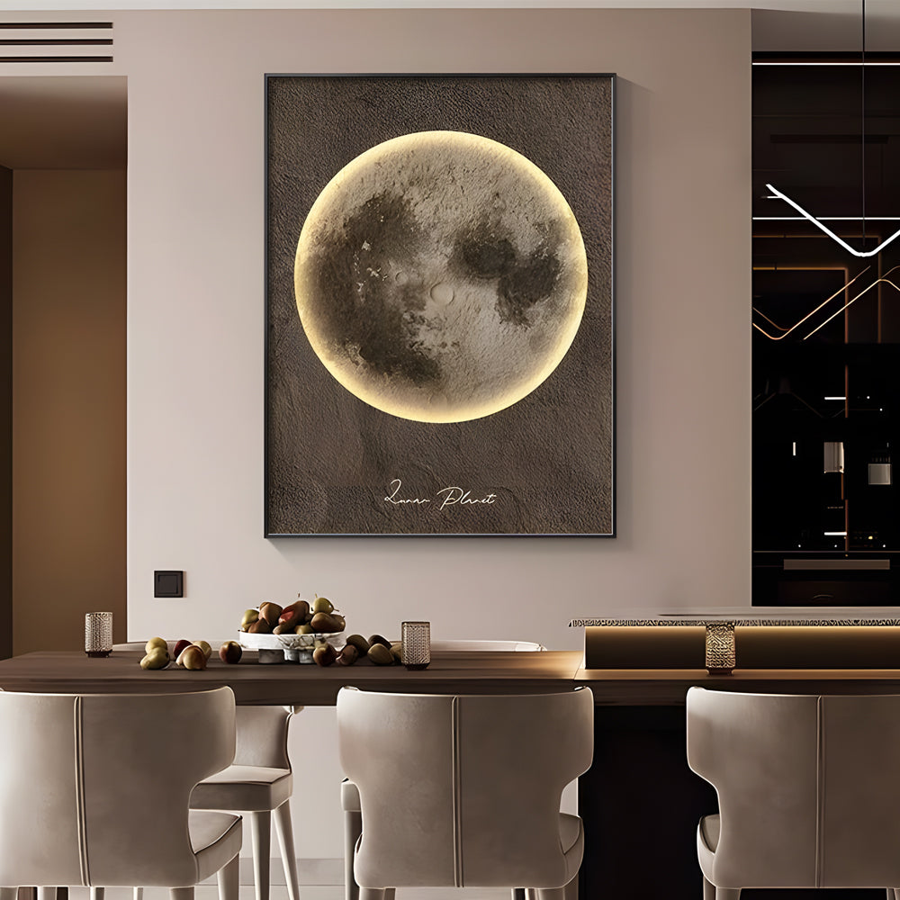 Crystal Moon Electric Meter Box Decorative Painting, Wall Sconce, 13.8"x17.7"