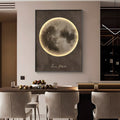 Crystal Moon Electric Meter Box Decorative Painting, Wall Sconce, 13.8"x17.7"