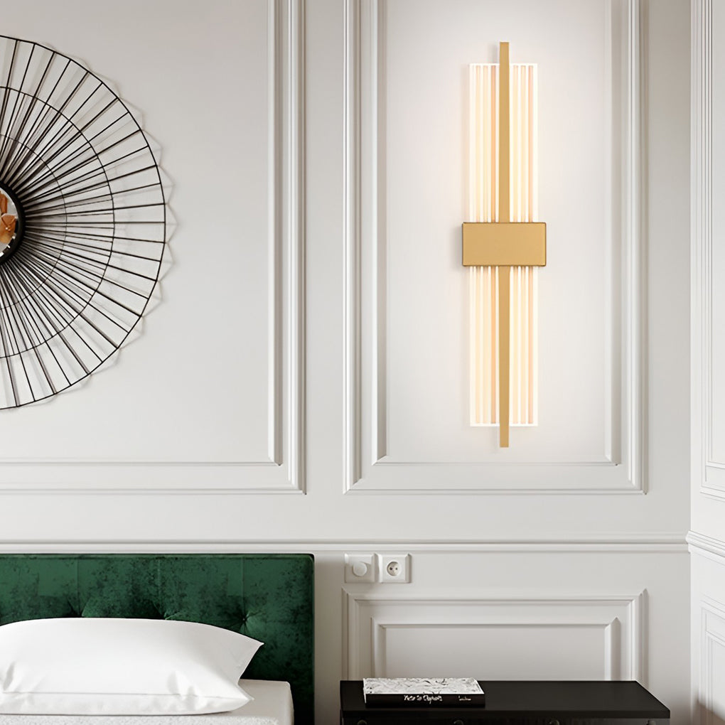 Creative Rectangle Warm Light Postmodern Wall Light Wall Fixtures Lighting, Bedroom Wall Sconce, detail 2