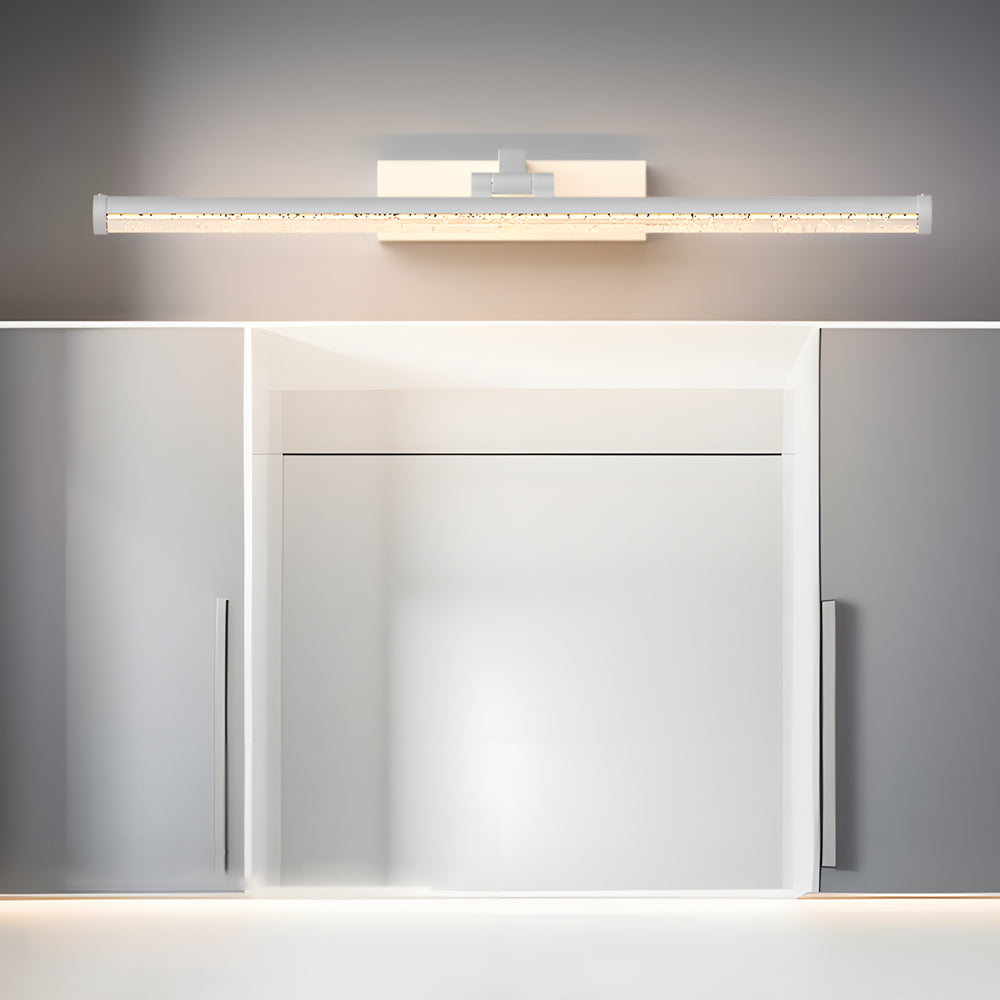 Rotatable Seeded Acrylic LED Bathroom Vanity Fixture Dimmable Contemporary Bath Bar, Bathroom Vanity Light, Iron, 15.7"