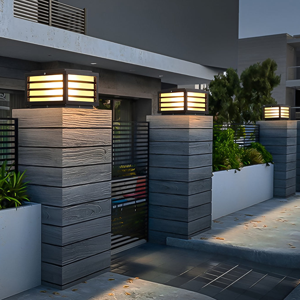 Contemporary Solar LED Fence Cap Post Lights for Pretty Fence Post Lighting, Outdoor Wall Light, detail 3