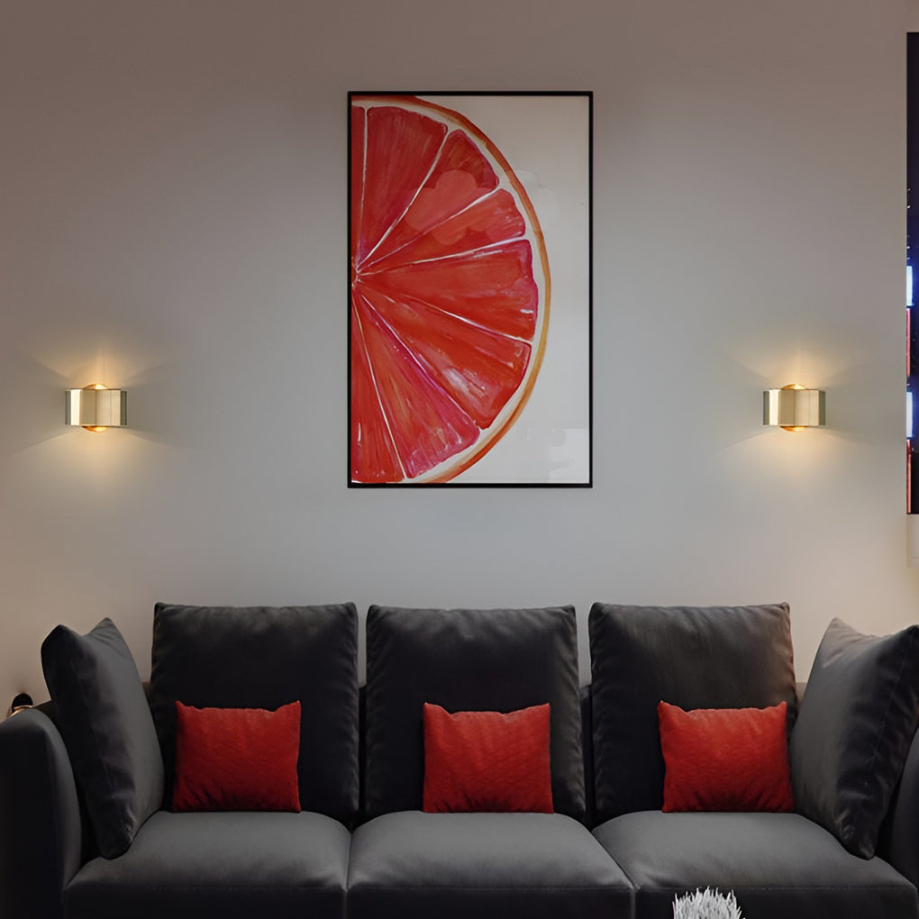 Circular Up and Down Lights Gold Nordic Wall Light, Bedroom Wall Sconce, detail 5