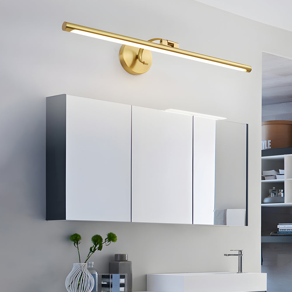 Sleek Rotatable Copper LED Bathroom Vanity Fixture Over Mirror Bath Bar, Bathroom Vanity Light, detail 6