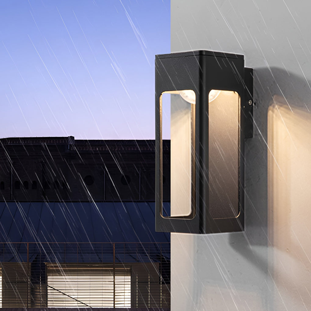 Box IP65 Waterproof 12W LED Black Contemporary Exterior Wall Light Sconces, Outdoor Wall Light, detail 7