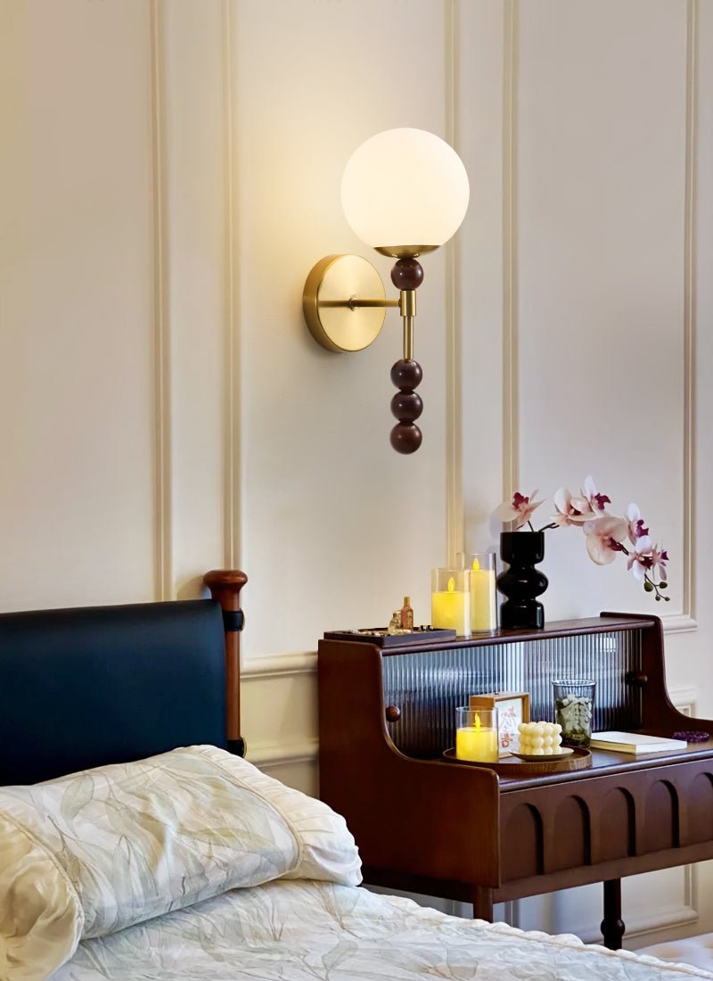 Colette Globe Wall Light, Hardwired Wall Sconce, detail 14