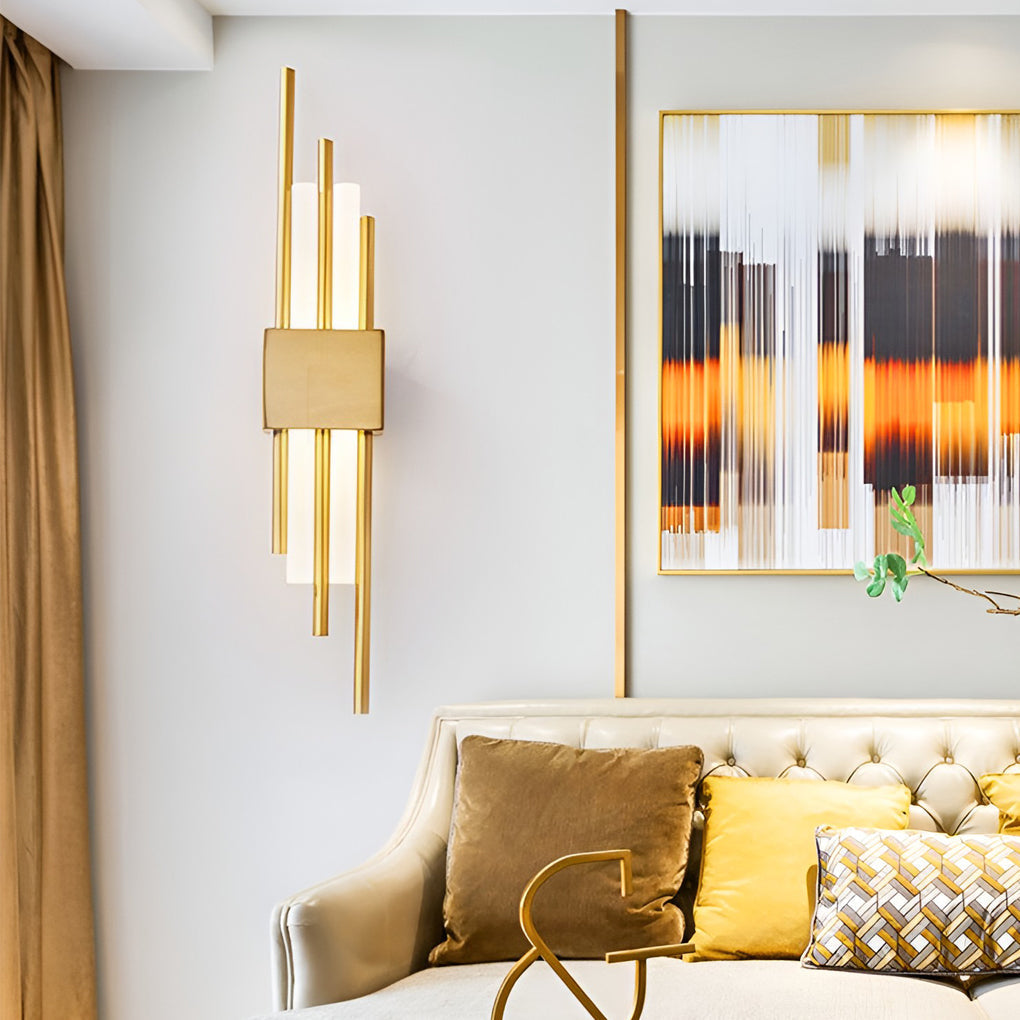 LED Up and Down Lights Postmodern Wall Light, Bedroom Wall Sconce, Iron, W 3.1in x H 19.7in
