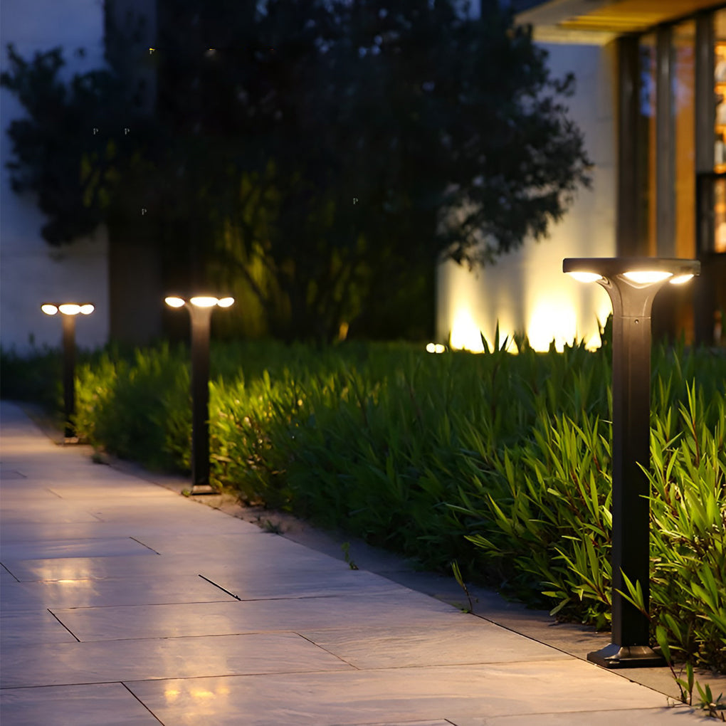 Square Waterproof LED Exterior Black Contemporary Path Lights Post Lighting, Outdoor Wall Light, detail 4