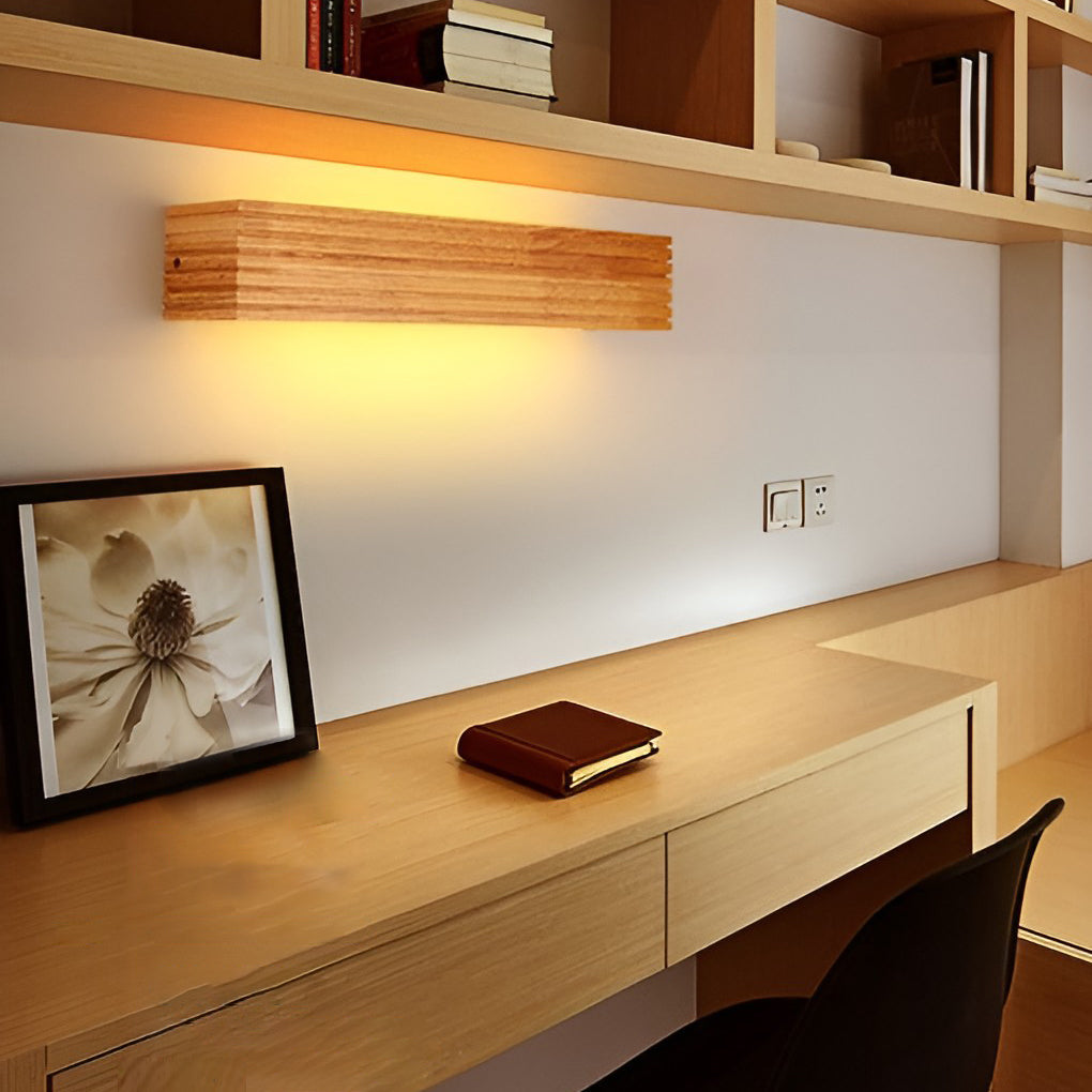 Wood Box Waterproof LED Nordic Wall Light Lighting Mirror Light, Bathroom Vanity Light, detail 3