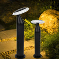 Waterproof Circular Mushroom LED Black Contemporary Pathway Lights Lawn Lamp, Bedside Table Lamp, Aluminum, 16"
