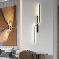 Lines Creative LED Contemporary Clean-Lined Wall Light Decorative Wall Fixtures Lighting, Bedroom Wall Sconce, Iron, 24"