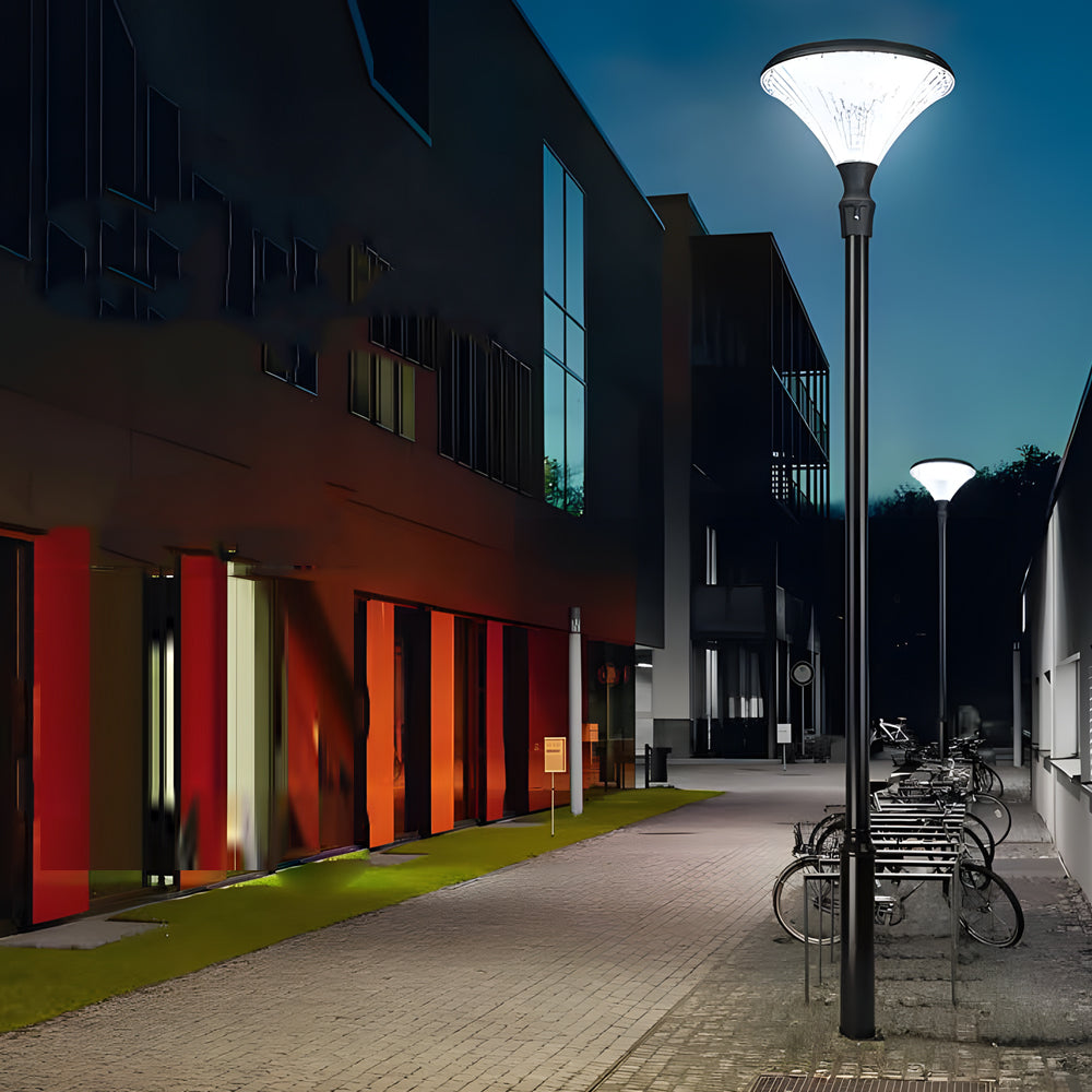 1-Light Black Exterior LED Solar Lamp Post and Pole Street Light, Outdoor Wall Light, detail 5