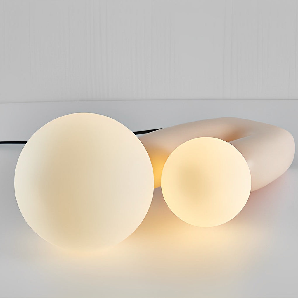 2-Light Contemporary Beige Cactus LED Accent Table Light, Bedside Table Lamp, detail 8