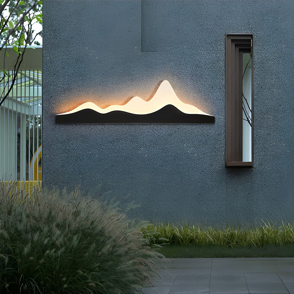 Mountain Scenery Creative Waterproof LED Contemporary Exterior Wall Fixtures, Outdoor Wall Light, detail 4