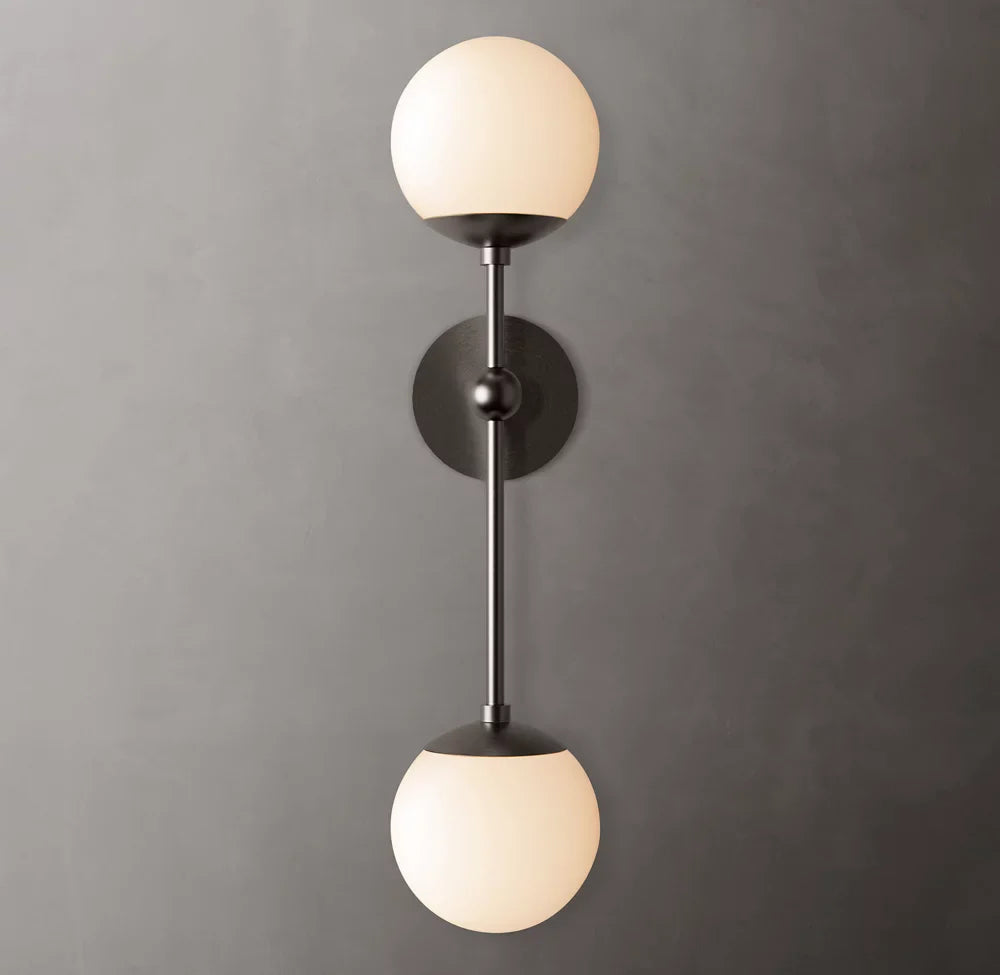 Cirque Double Wall Light, Bedroom Wall Sconce, detail 9
