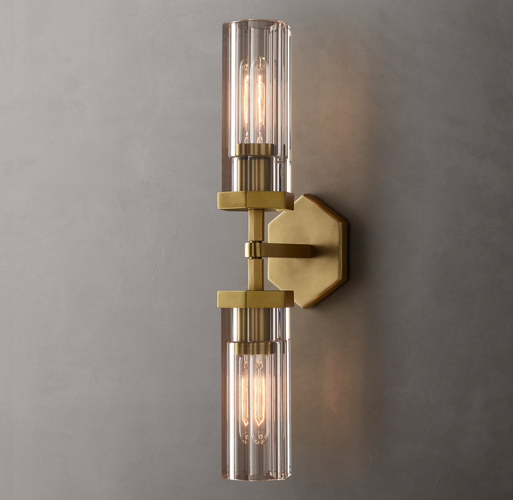 Lambeth Hexagonal Linear Wall Light, Bathroom Wall Sconce, detail 4