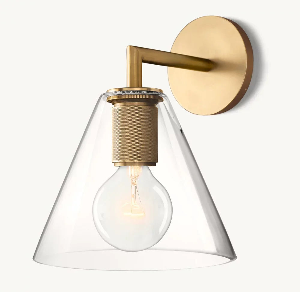 Utilitaire Funnel Shade Wall Light, Bathroom Wall Sconce, detail 7