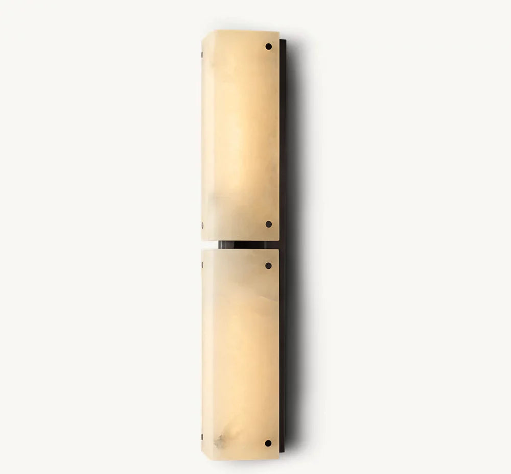 Reynard Alabaster Grand Wall Light, Bathroom Wall Sconce, detail 11