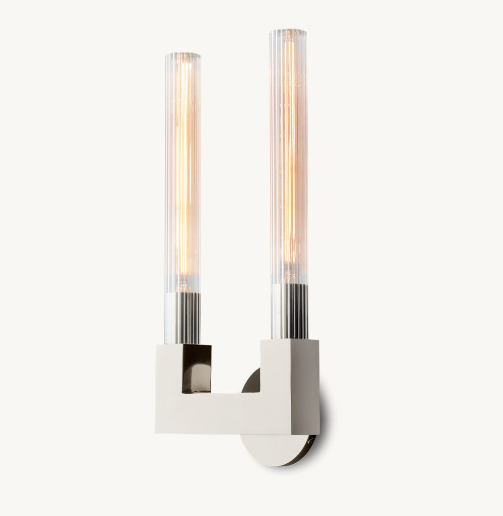 Cannele Double Wall Light, Bathroom Wall Sconce, detail 12