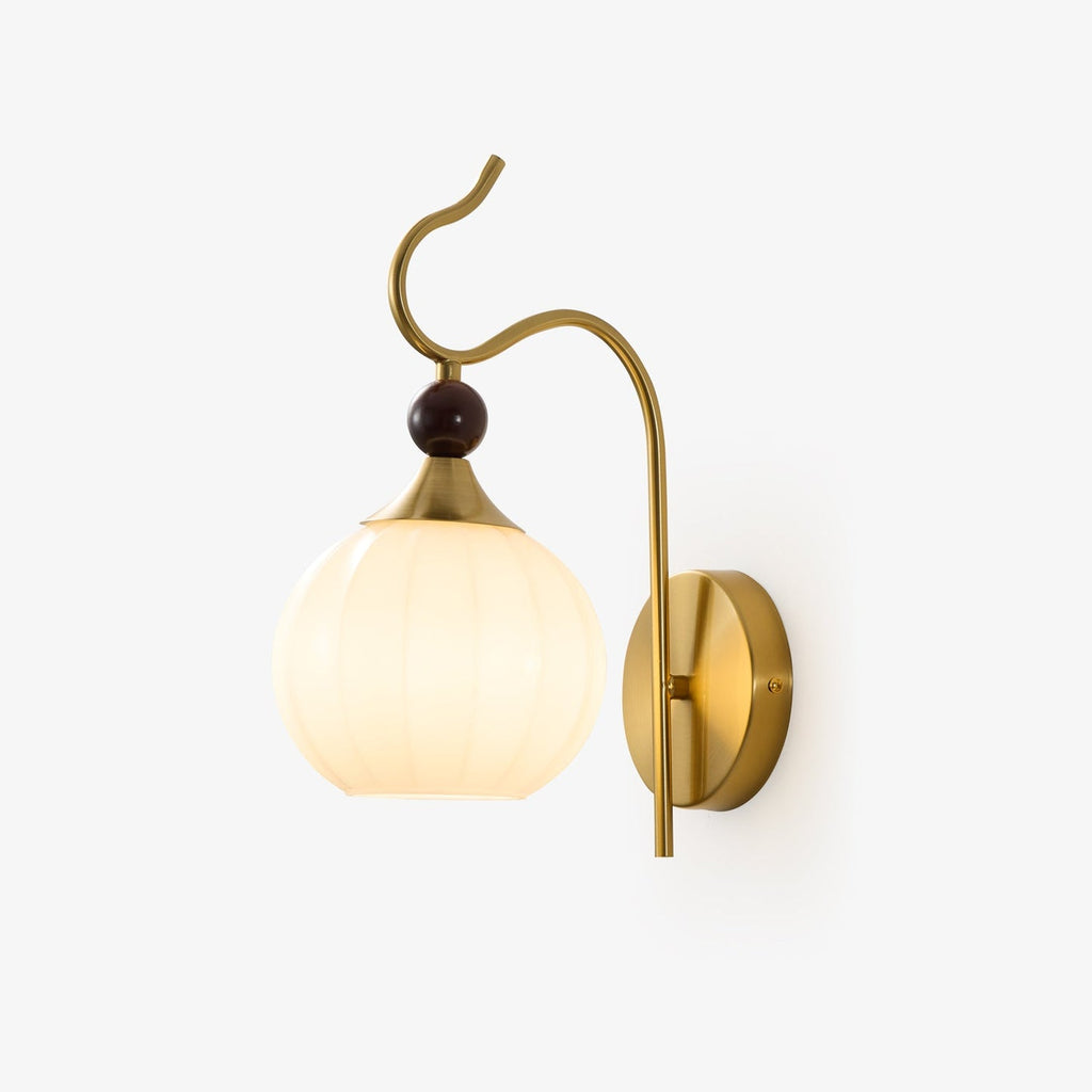 Celeste Curved Wall Light, Hardwired Wall Sconce, Metal, L 23cm x W 15cm x H 33cm