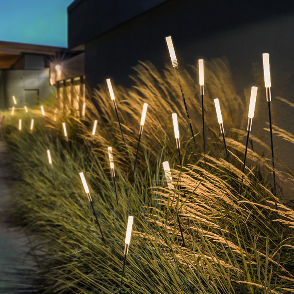 Reed & Cattail Exterior Column Lights Low Voltage Solar LED Landscaping Garden Lawns Lighting, Outdoor Wall Light, detail 4