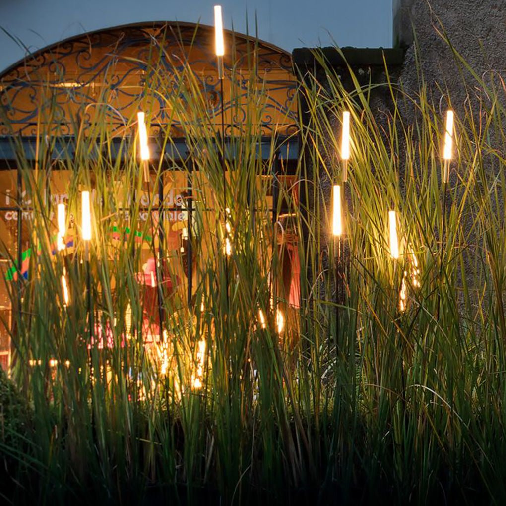 Reed & Cattail Exterior Column Lights Low Voltage Solar LED Landscaping Garden Lawns Lighting, Outdoor Wall Light, detail 6