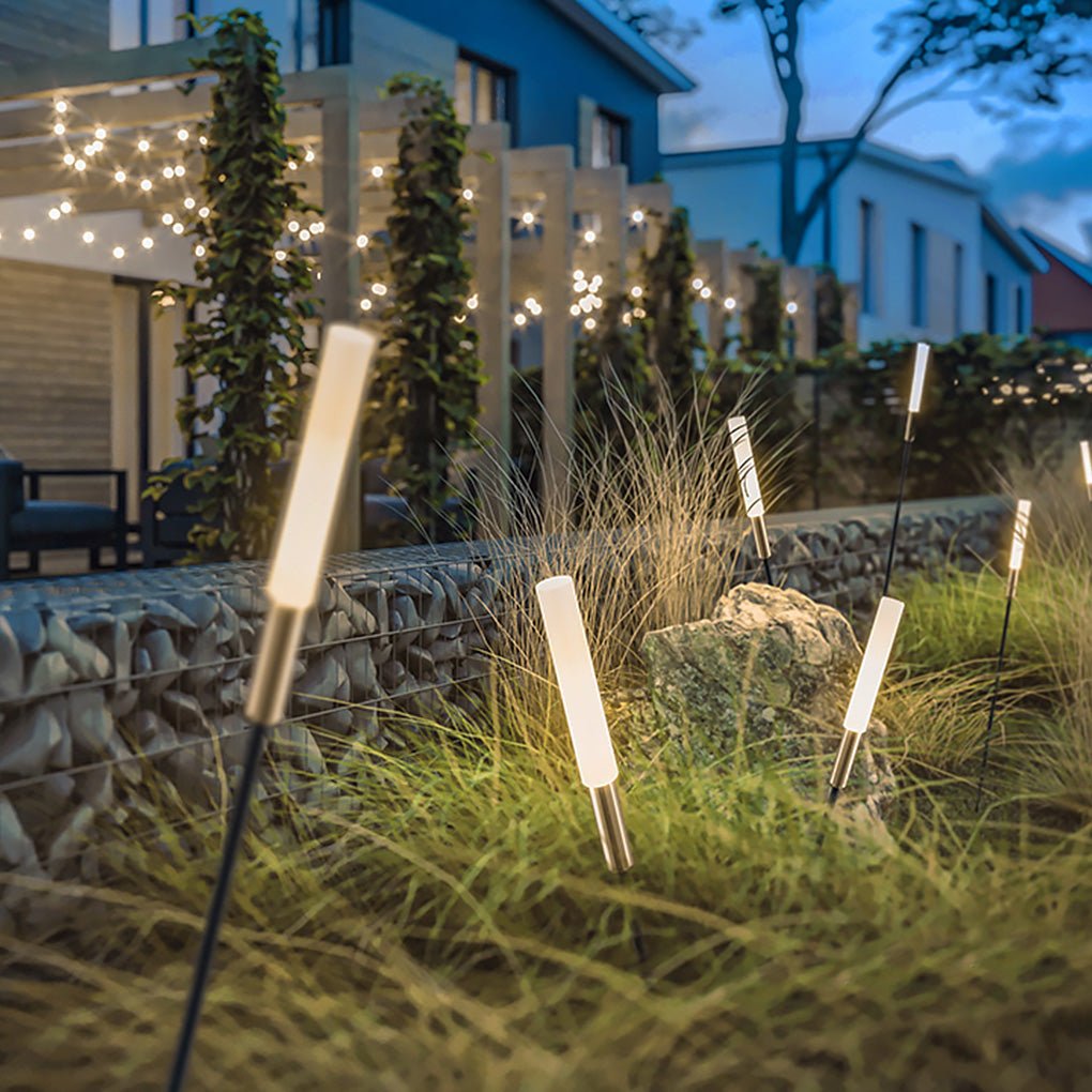 Reed & Cattail Exterior Column Lights Low Voltage Solar LED Landscaping Garden Lawns Lighting, Outdoor Wall Light, detail 12