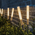 Reed & Cattail Exterior Column Lights Low Voltage Solar LED Landscaping Garden Lawns Lighting, Outdoor Wall Light, 25.6"
