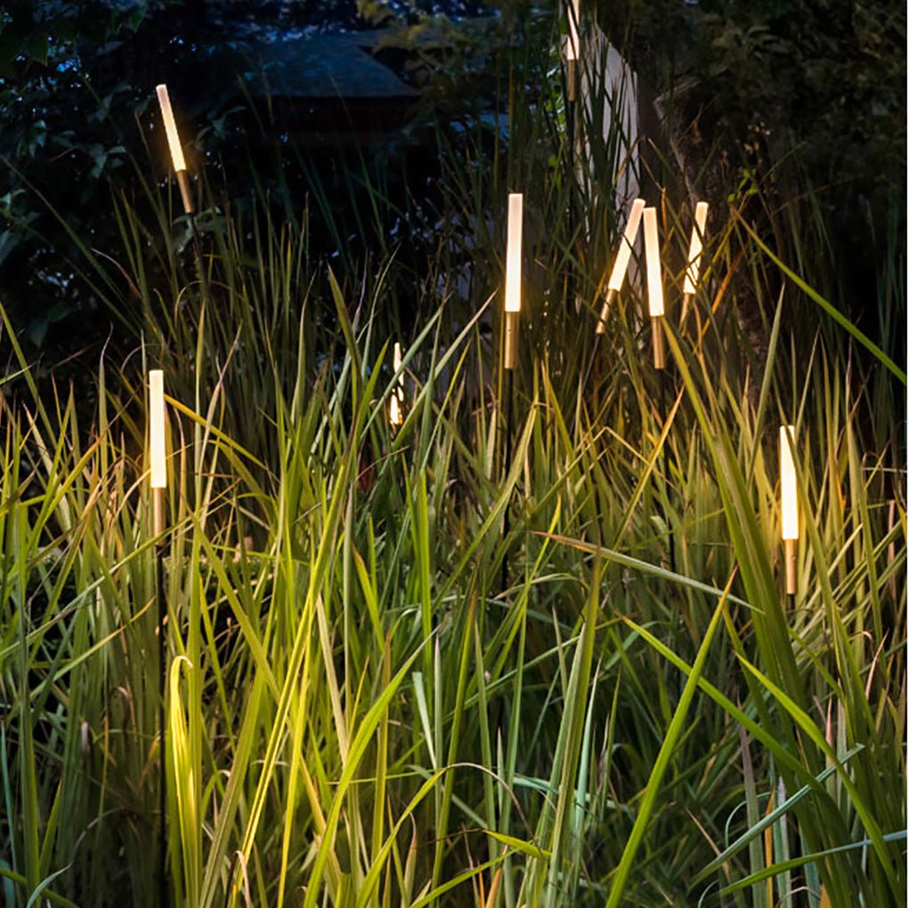 Reed & Cattail Exterior Column Lights Low Voltage Solar LED Landscaping Garden Lawns Lighting, Outdoor Wall Light, detail 5