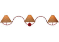 Soundwave 3-Light 17.00" Ruby Red Wall Sconce front view