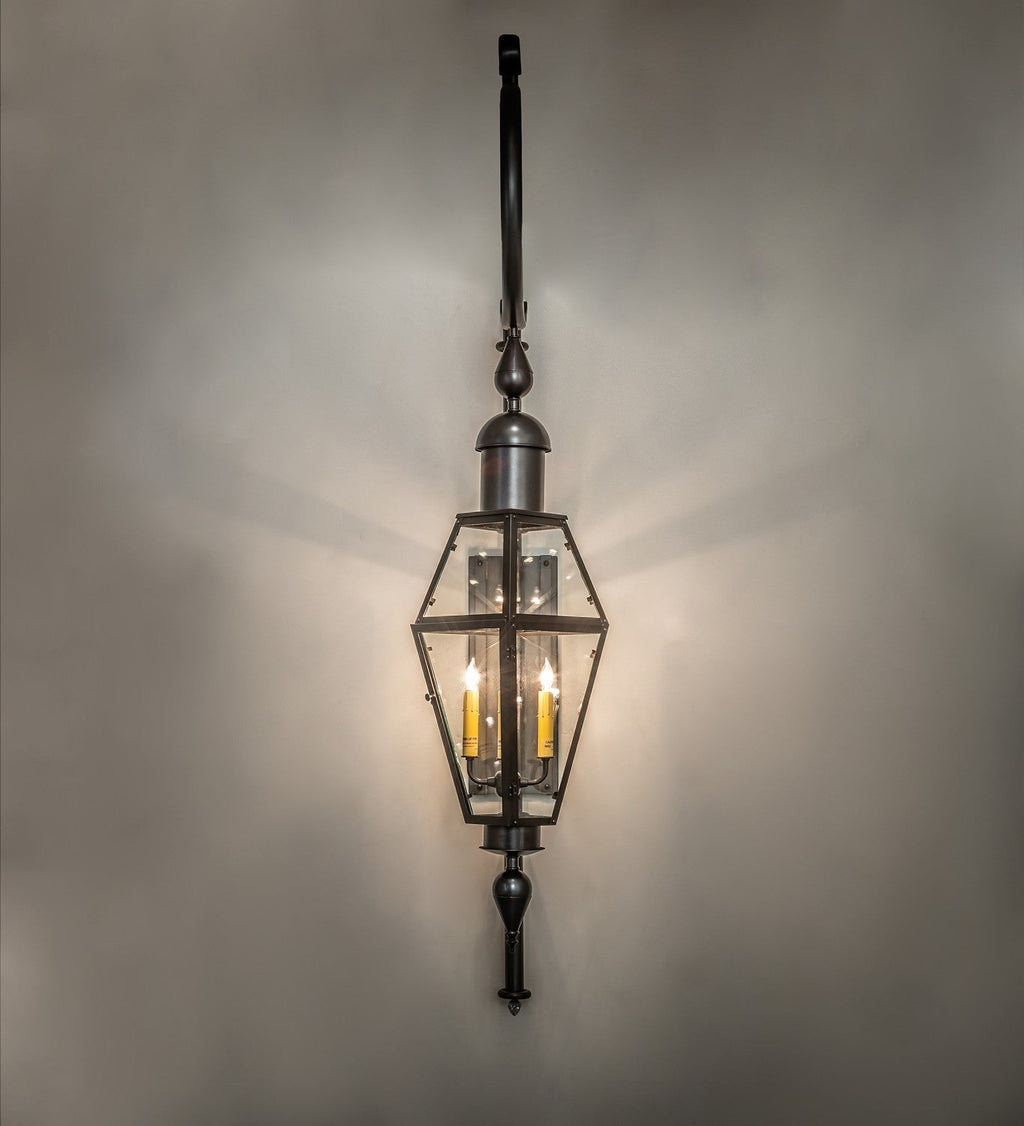 August 4-Light 64.00" Craftsman Brown Wall Sconce detail view 2