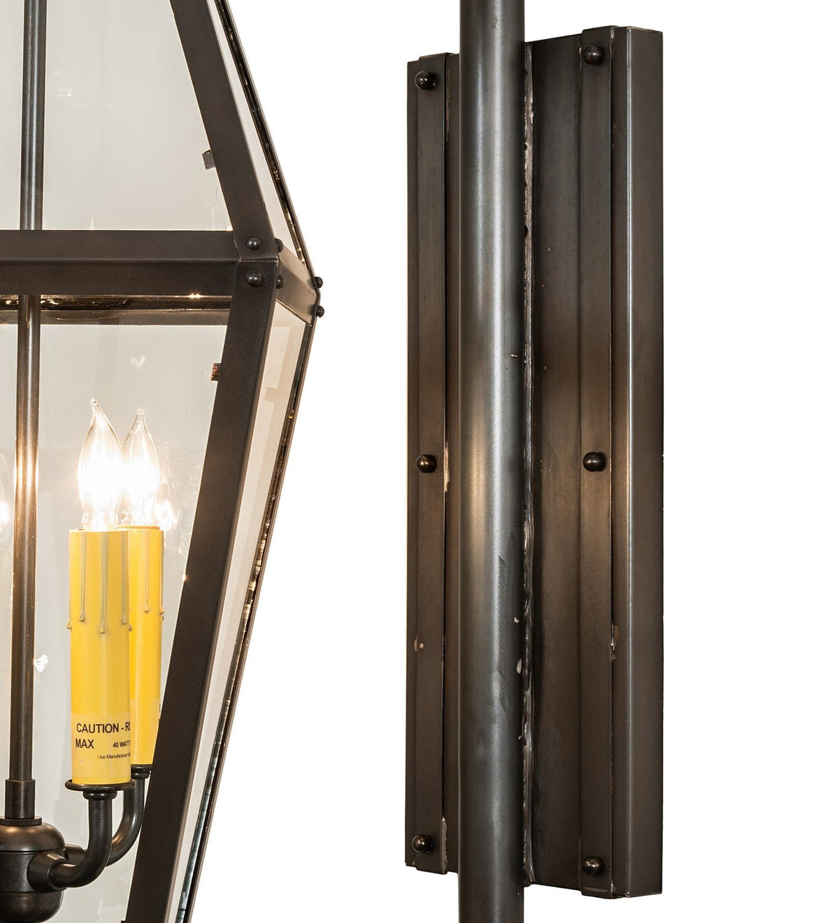 August 4-Light 64.00" Craftsman Brown Wall Sconce detail view 3