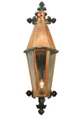 Millesime 1-Light 49.00" Raw Copper W/Verdi Brass Wall Sconce front view
