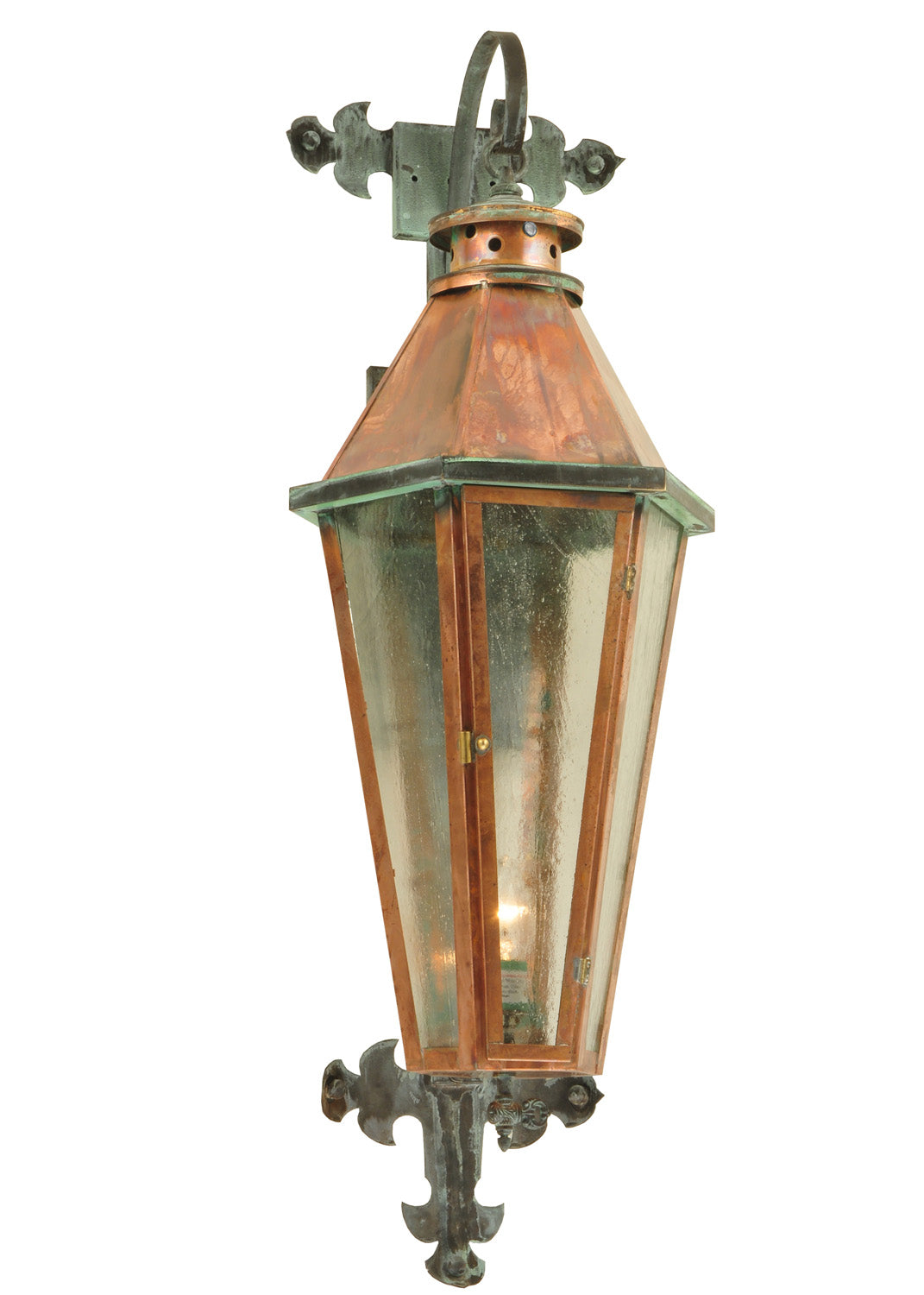 Millesime 1-Light 42.00" Raw Copper And Verdigris Wall Sconce front view