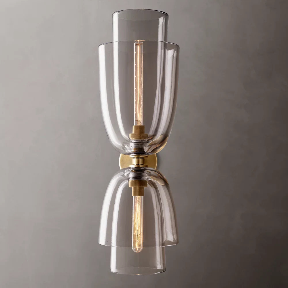 Blom Clear Glass Cloche Grand Wall Light, Bathroom Wall Sconce, detail 5