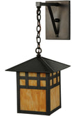 Seneca 1-Light 26.25" Craftsman Brown Wall Sconce front view