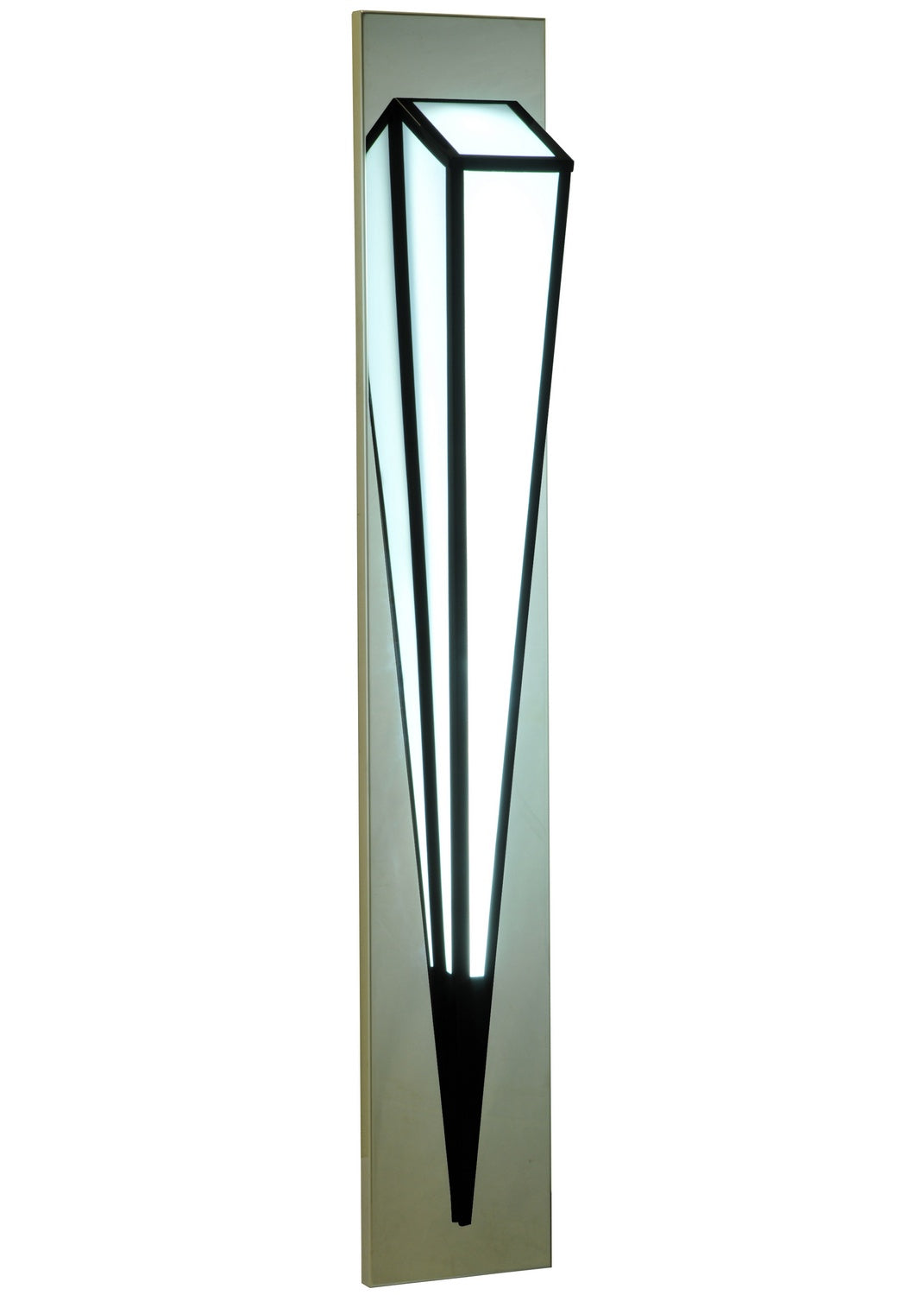 Morton 3-Light 60.00" Mirror Black LED Wall Sconce front view
