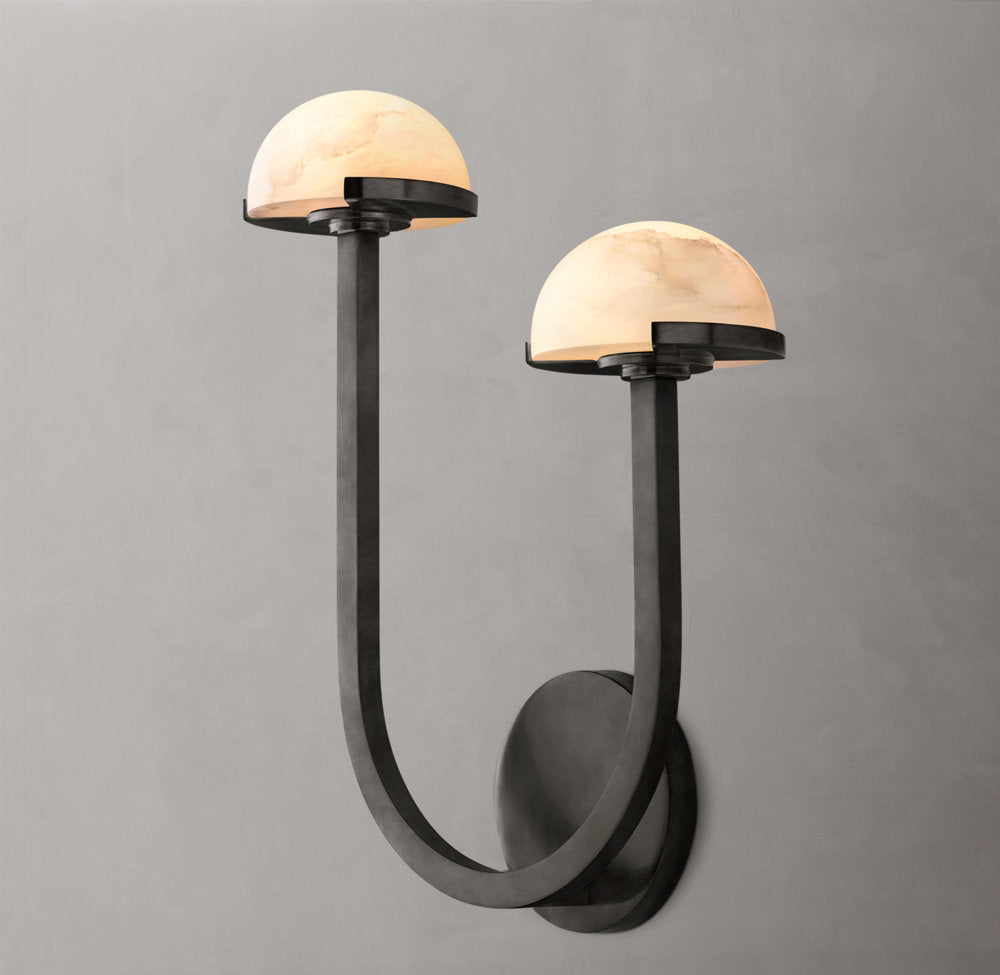 Pedra Double Wall Light - Right, Bedroom Wall Sconce, detail 8