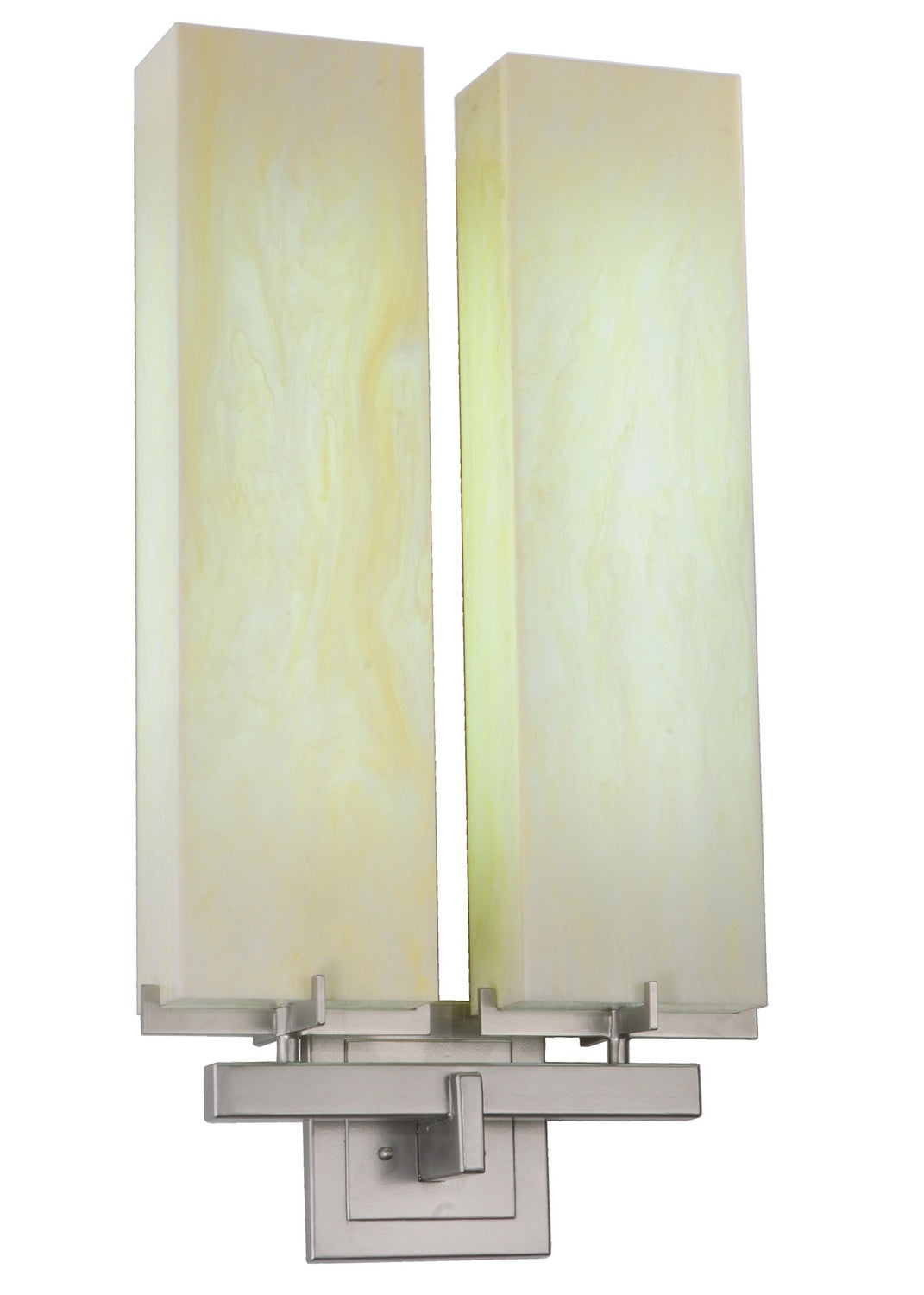 Touro 2-Light 33.75" Nickel Wall Sconce front view