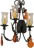 French Elegance 3-Light 23.00" Chestnut Wall Sconce front view
