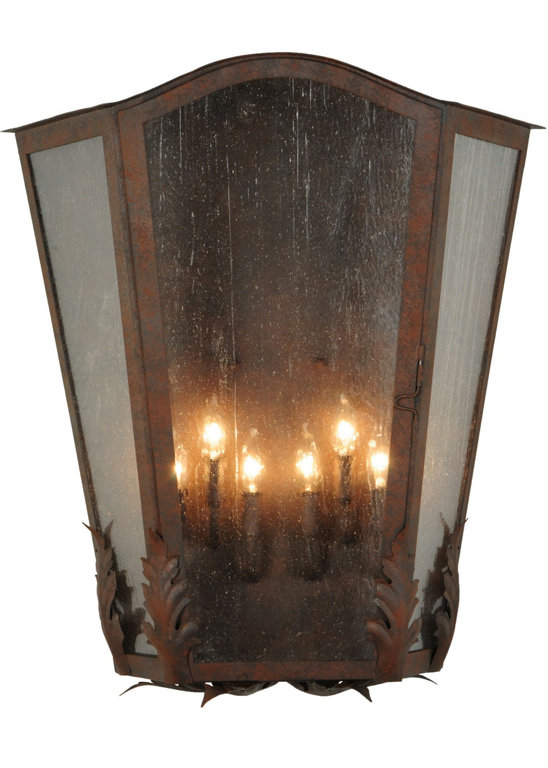 Austin 6-Light 28.00" Cajun Spice Wall Sconce front view