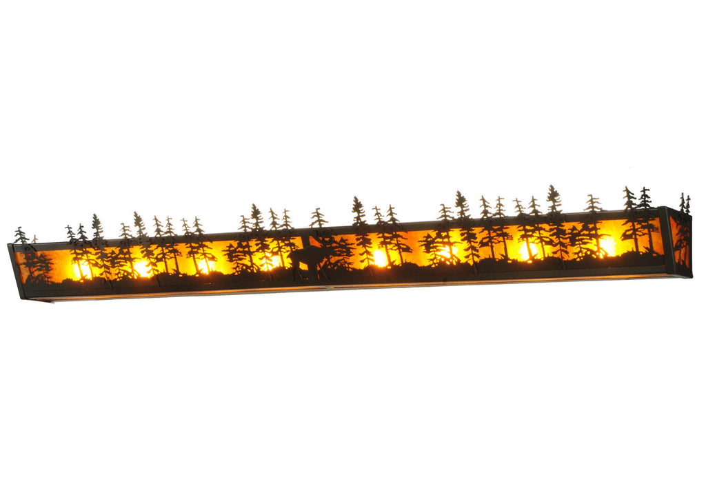 Tall Pines 58 Inch 8-Light 7.00" Timeless Bronze Wall Sconce front view