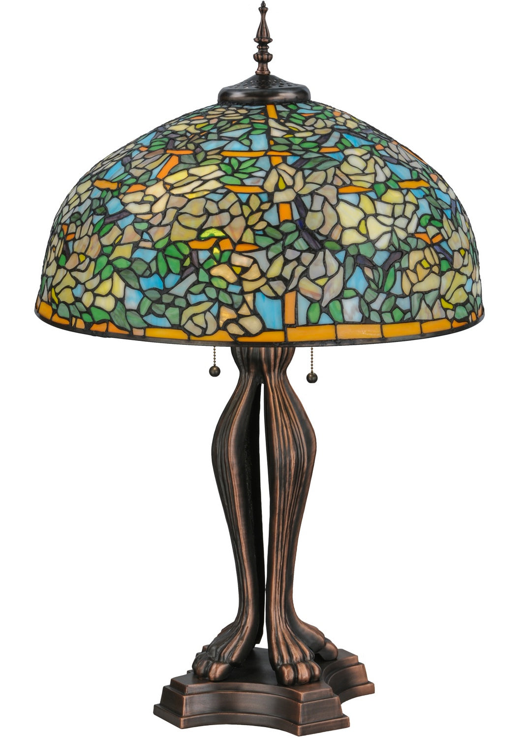 Laburnum Trellis 36 Inch 2-Light 36.00" Mahogany Bronze Table Lamp front view