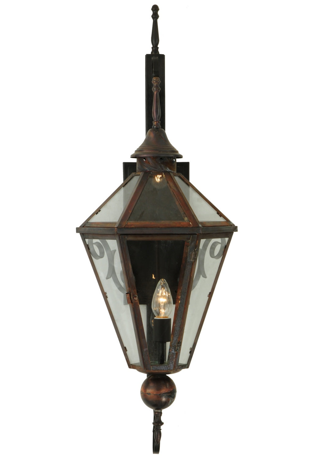 Millesime 1-Light 40.00" Craftsman Brown And Vintage Copper Wall Sconce front view
