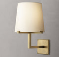 Pauillac Fabric Shade Grand Wall Light, Bedroom Wall Sconce, Dimensions Overall: 9"