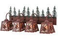 Spruce Pine 35 Inch 4-Light 14.00" Rust Wall Sconce front view