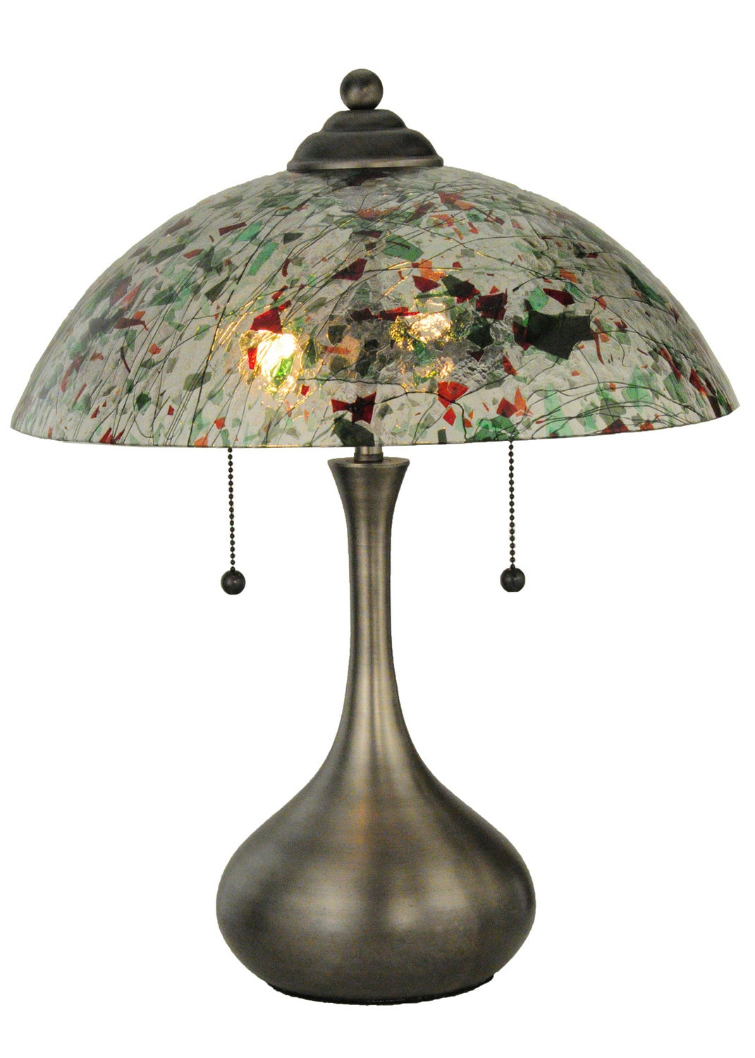 Metro Fusion 21 Inch 2-Light 21.25" Red/Green Confetti Table Lamp front view