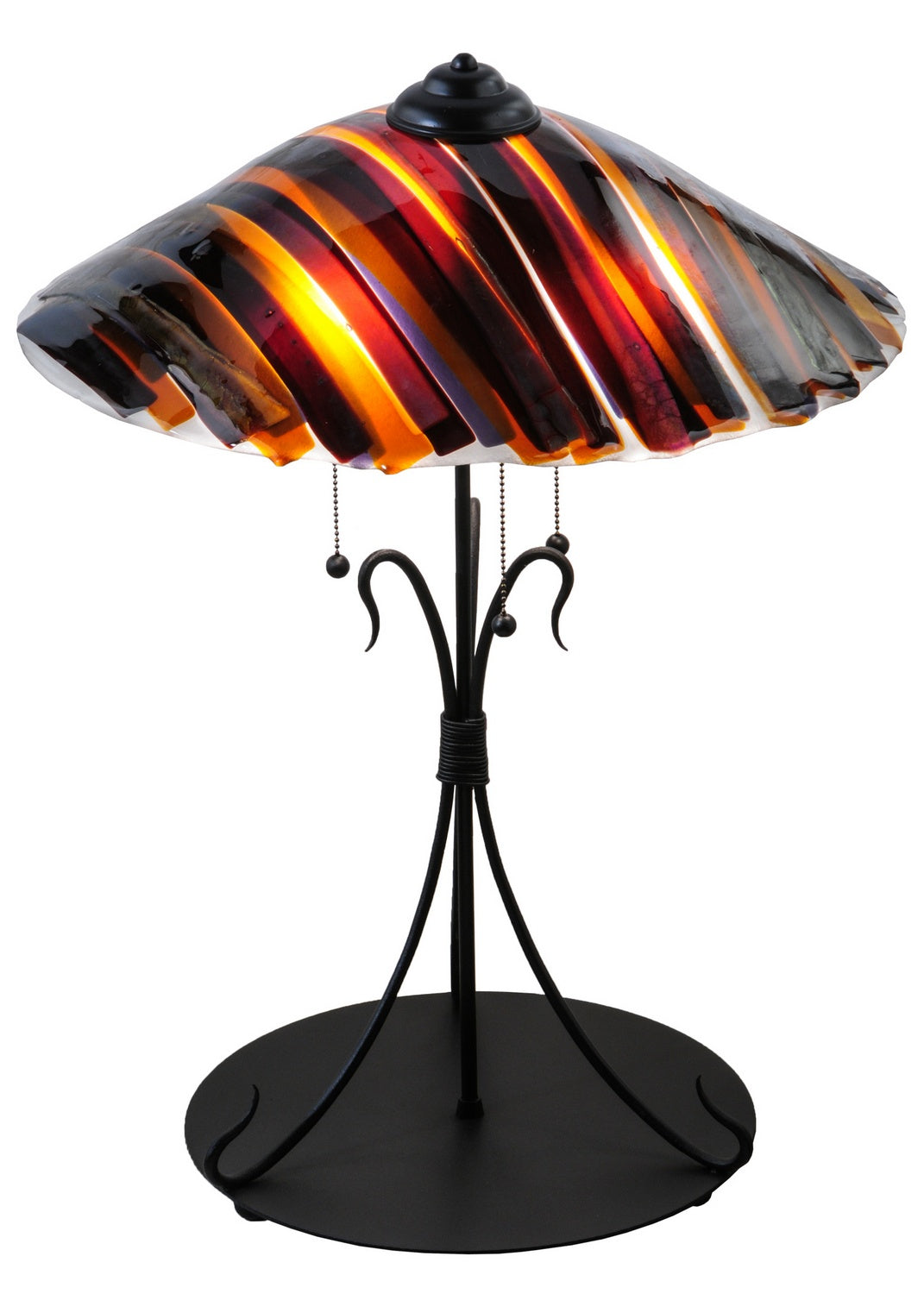 Metro Fusion 28 Inch 3-Light 28.00" Black Metal Table Lamp front view