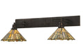 Delta 2-Light 12.50" Mahogany Bronze Wall Sconce front view