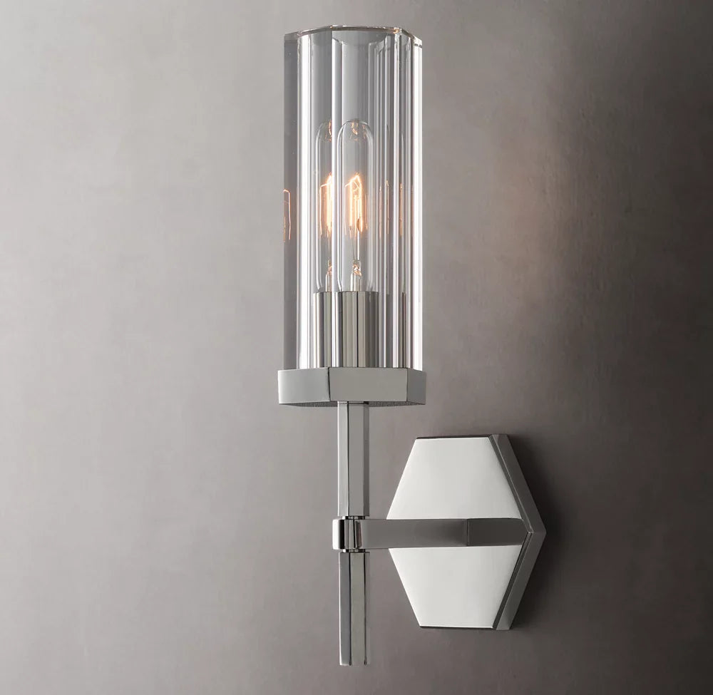 Lambeth Hexagonal Wall Light, Bathroom Wall Sconce, detail 2