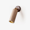 Brass Milo Travertine Wall Spotlight, Hardwired Wall Sconce, Metal, Dia 6.5cm x H 16cm